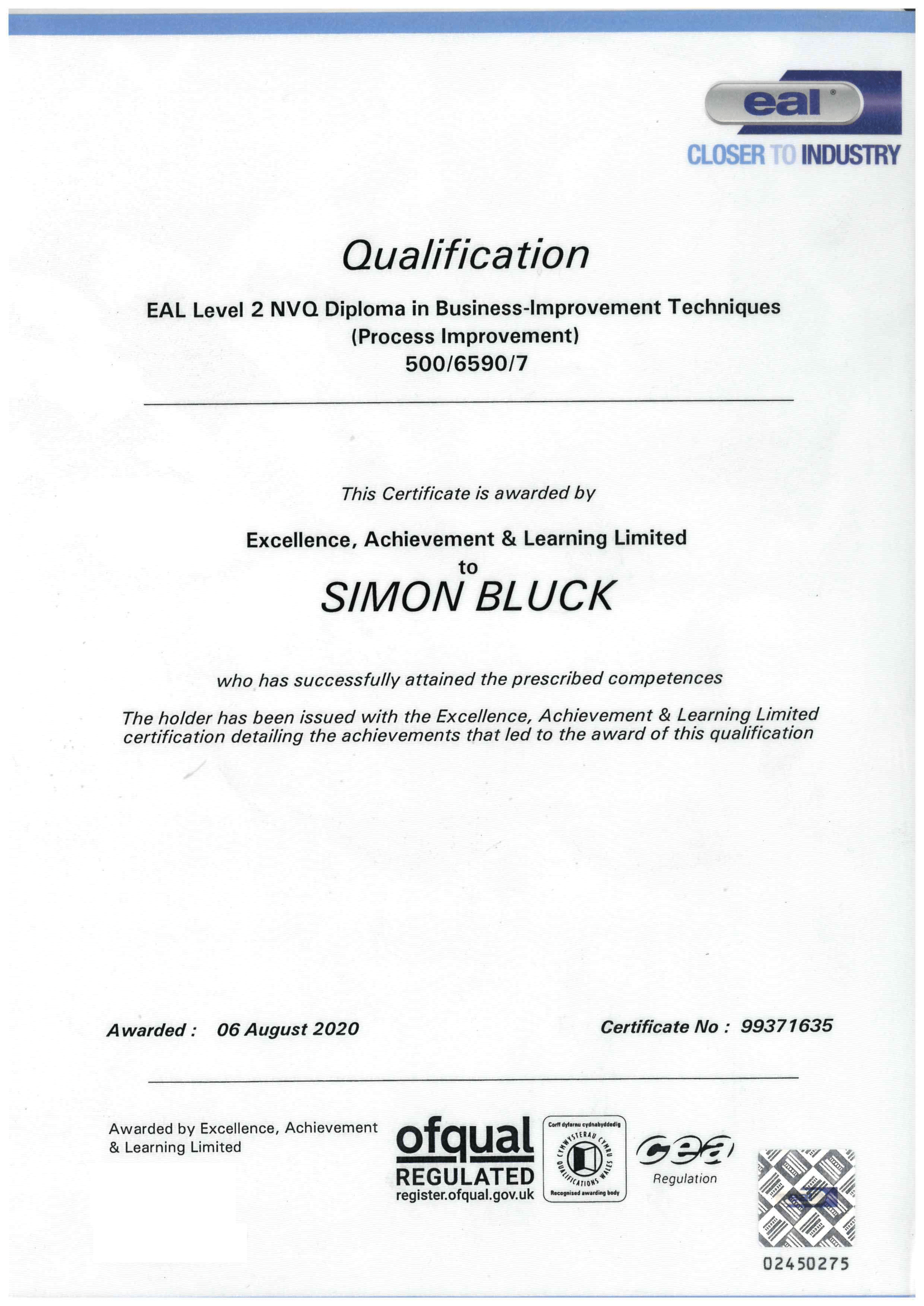 Certificate 2