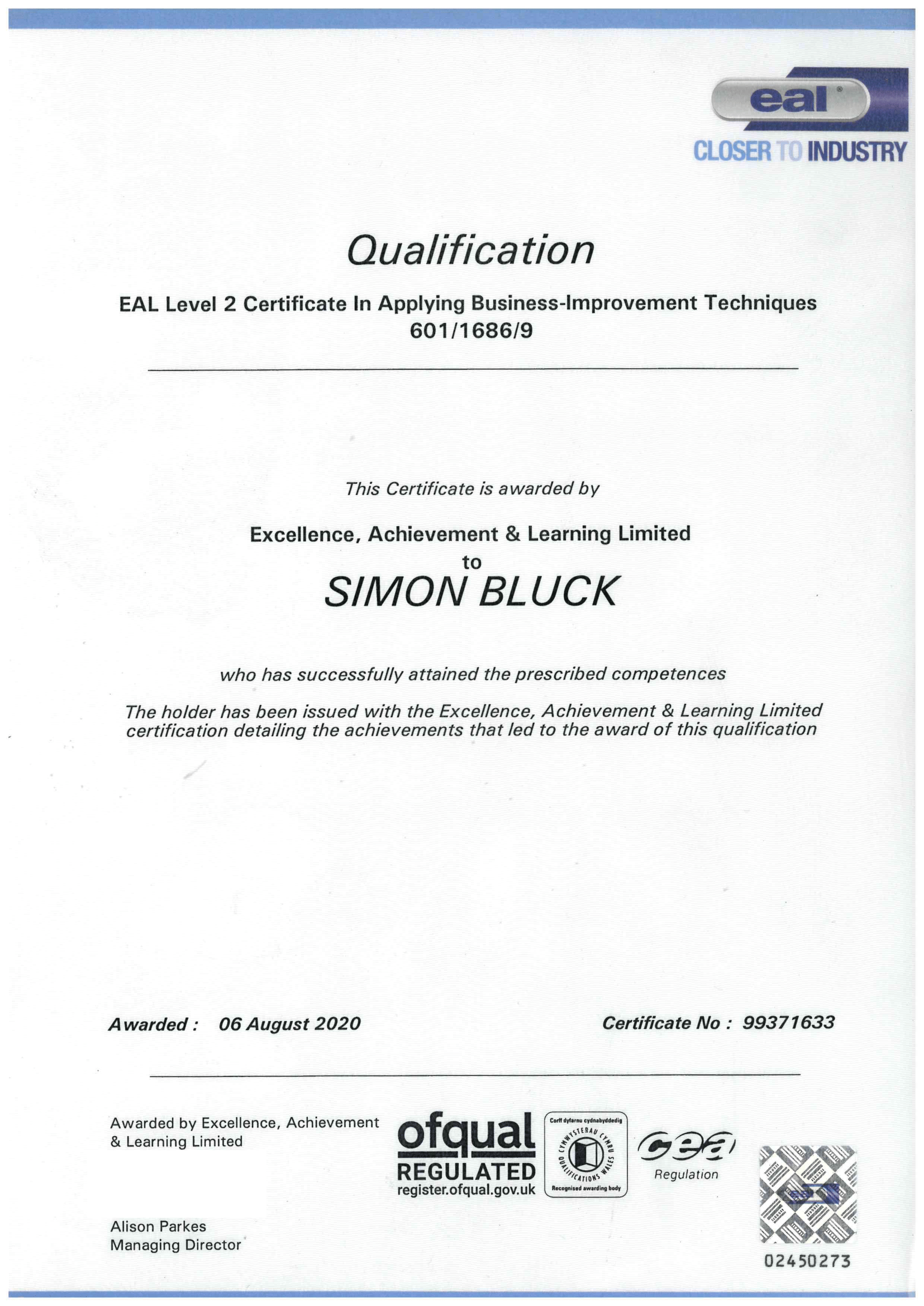 Certificate 2